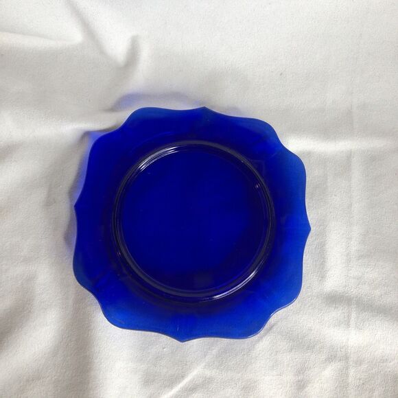 Imperial Glass Cobalt Blue Dish Plate Butter Base Vintage 1950s - Picture 2 of 7